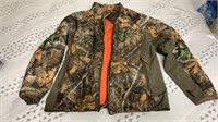 Real tree brand camo jacket, orange lining, size