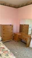 Bedroom set -
Tall dresser-18” deep x 34” wide x