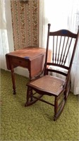 Rocking chair and side table with drawer