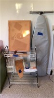 Ironing board, rolling cart, ironing board cover,