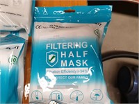 3 Boxes Large Qty 10 Pack Filtering Half Masks