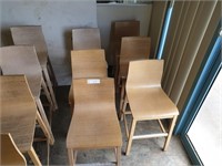 6 Timber Framed Small Size Bar Chairs