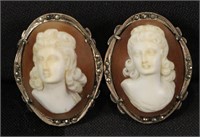 PAIR OF 19th CENTURY CAMEO STERLING CUFF LINKS