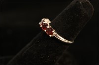 STERLING SILVER DOUBLE A QUALITY GARNET RING