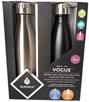 2 Pack Manna Stainless Steel Bottles