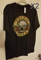 Mens Guns N Roses Tshirt Size 2Xl Qty 2