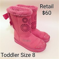 Skecher Twinkle Toes Toddler Boots Size 8