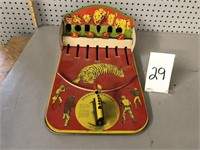 VINTAGE SHOOTING GALLERY TIN GAME