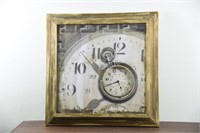 Vintage Ren-WIl Large Clock & Framed Artwork