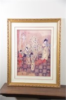 Vintage Japanese Woodblock Signed Framed Artwork