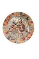 Vintage Satsuma Moriage Warrior Art Plate
