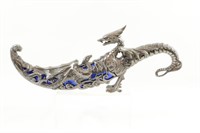 Dragon Dagger Blade Knife Sword - Deep Blue