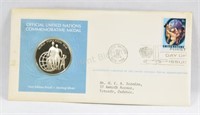 FDC &  Proof Sterling Silver United Nations Medal