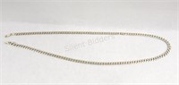 30" Sterling Silver Italy Cub Chain, Claw Clasp