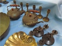 12pc Vintage Brass Ware - Service & Decor