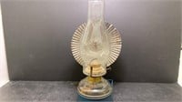 Antique Reflector Oil Lamp. Measures 13"h approx.