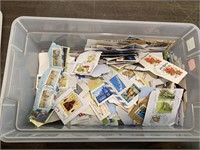 Tub of Assorted Worldwide Stamps