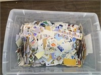 Tub of assorted Worldwide Stamps