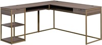 Sauder International Lux L-Shaped Desk