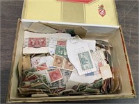 Old Canada Stamps in Cigar Box