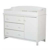 Cotton Candy Pure White Changing Table