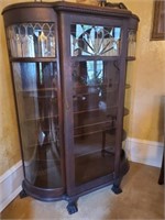 Antique Claw Foot China Hutch