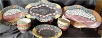 Hand Crafted Spaghetti Plates & Ceramic Bowls