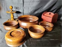 Wooden Bowls, Pipe Stand, Coaster Holder
