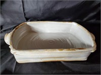 Hand Crafted Glazed Pottery  Casserole Dish