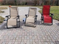 3 Canvas No Gravity Lawn Chairs