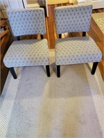 Grey & White Upholstered Accent Chairs