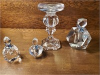 Crystal & Glass Perfume Bottles,  Candlestick