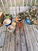 Assortment Glazed Plant Pots