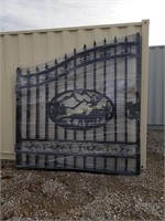 New/ Unused 14' Bi- Parting Wrought Iron Gate 'Dee