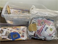 Tub of Worldwide Stamps & Great Britain Machins