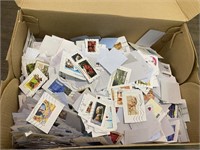 Box of France Stamps on Paper