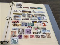 World Mix Stamps - 8 pages in binder
