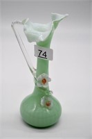 Art Glass Handled Vase