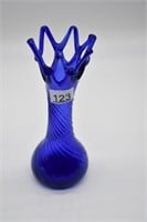 Art Glass Bud Vase Cobalt Blue