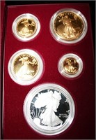 1995 (5) Coin American Eagle Gold 10th Anniversary