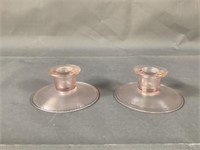 Fenton Stretch Glass Candle holders