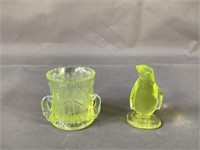 Pair of Vaseline Glass