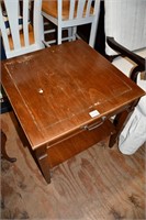 Walnut Square End Table