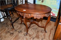 Hand Carved Oval Table
