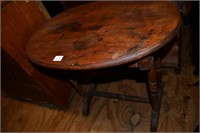 Primitive Oval Table w/Drawer As Found