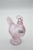 Rooster Candy Dish ~ Pink