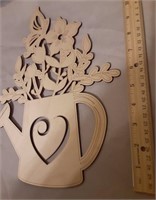 Laser Flower Watering Can Decor Piece
