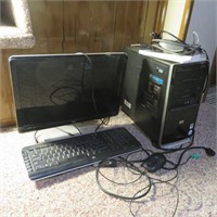 HP Computer, Monitor, Keyboard