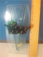 Made in Italy modern glass vase with grape