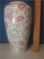 Asian style floral vase 10 in tall